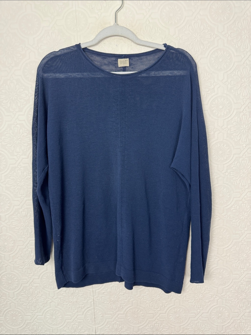 PAUW Amsterdam Blue Linen Blend Knit‎ Sweater Size 1 XS Small Lightweight Top